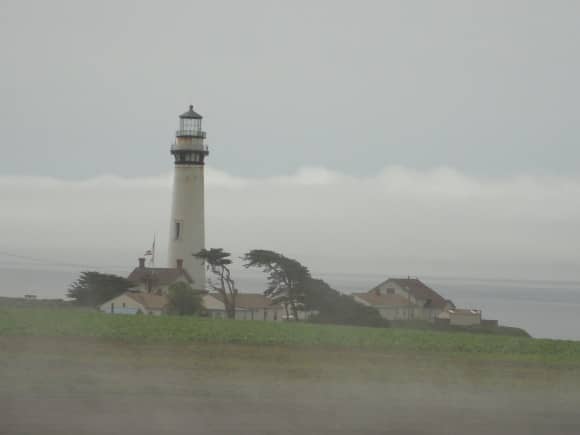 A Monterey Bay Lighthouse in the fog