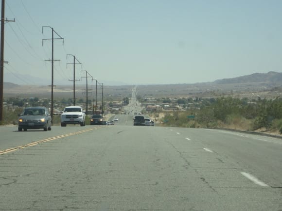 That is one straight Road, Yucca Valley
