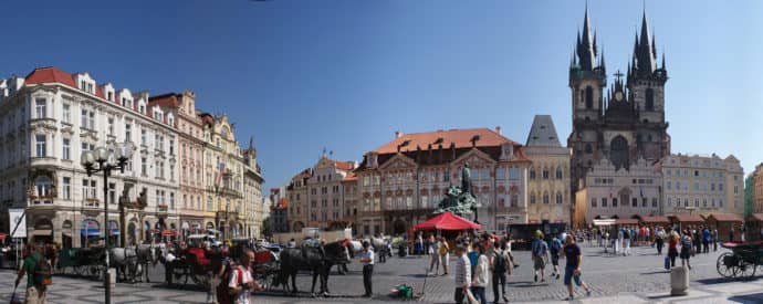 The Old Town Square - the main tourist trap of Prague