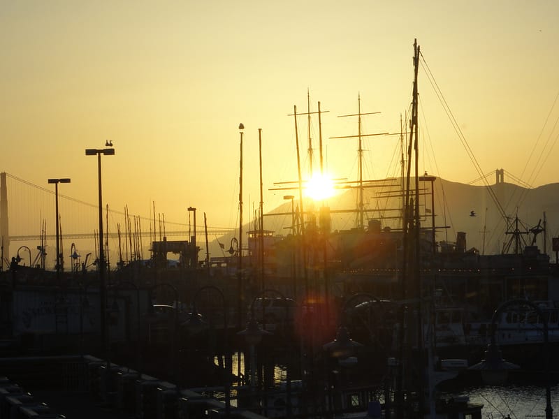 Sunset at Fishermans Wharf, San Franisco
